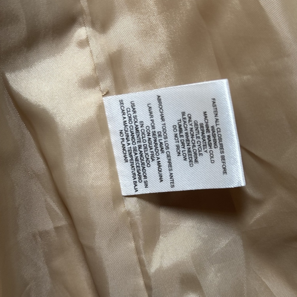 Lands End Jacket Womens Extra Large Hooded Full Zip Beige - Picture 14 of 15